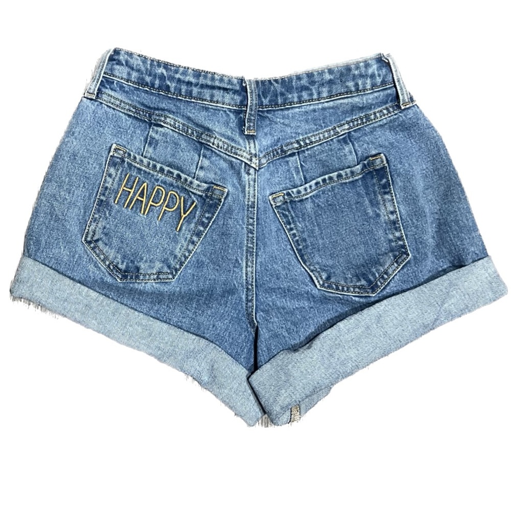 Happy High Rise Rolled Cuff Jean Shorts 2 26R